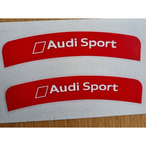 Audi QUATTRO Decal Set – 10x Red Racing Sport Sticker Emblem Logos, Glossy Finish
