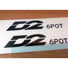 D2 Sport 6 Piston Brake Decals