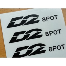 D2 Sport 8 Piston Brake Decals