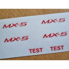 Mazda MX5 Wheel Decals