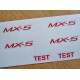 Mazda MX5 Wheel Decals